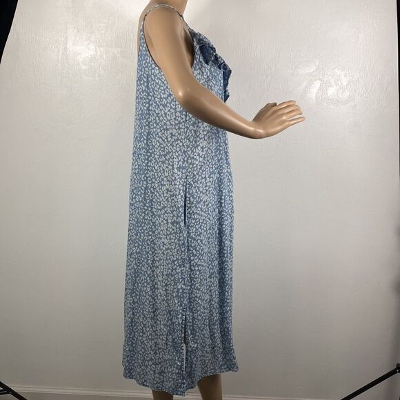 Jak & Rae white and blue sleeveless midi sundress size S - Picture 4 of 10
